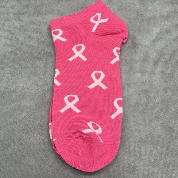 NWOT 12 Pairs Women's Ankle Socks Pink Breast Cancer Awareness Various Patterns - Picture 2 of 7